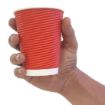 Picture of Fiesta Recyclable Coffee Cups Ripple Wall Red 340ml / 12oz (25 Pack)
