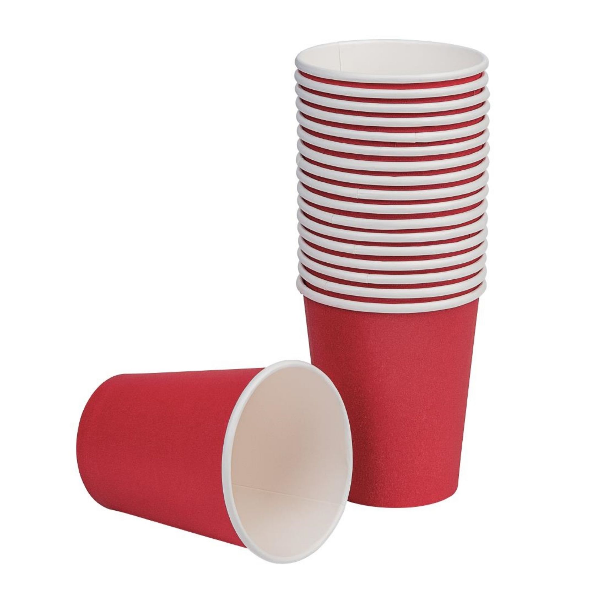 Picture of Fiesta Recyclable Single Wall Takeaway Coffee Cups Red 225ml / 8oz (1000 Pack)
