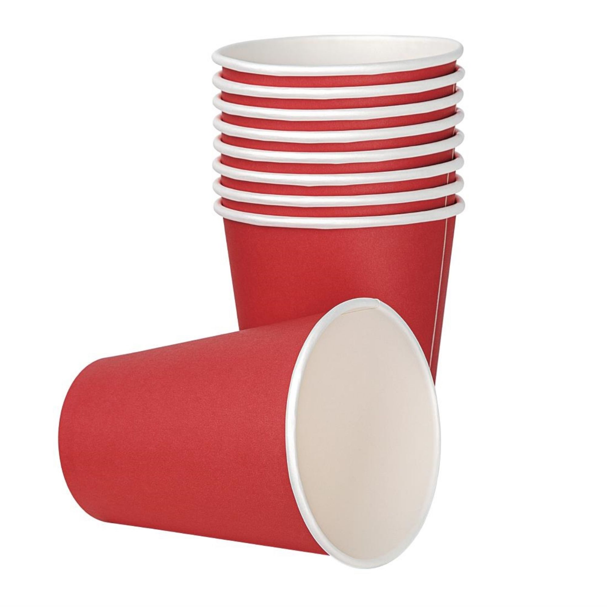 Picture of Fiesta Recyclable Single Wall Takeaway Coffee Cups Red 340ml / 12oz (50 Pack)