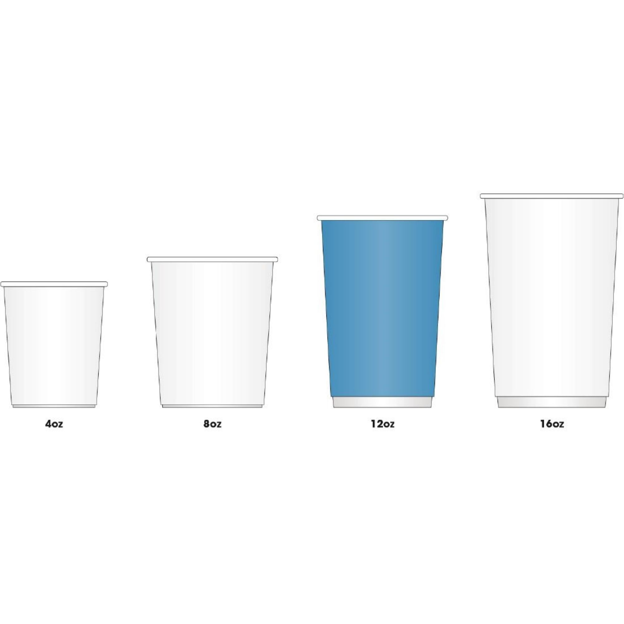 Picture of Fiesta Recyclable Single Wall Takeaway Coffee Cups Red 340ml / 12oz (1000 Pack)