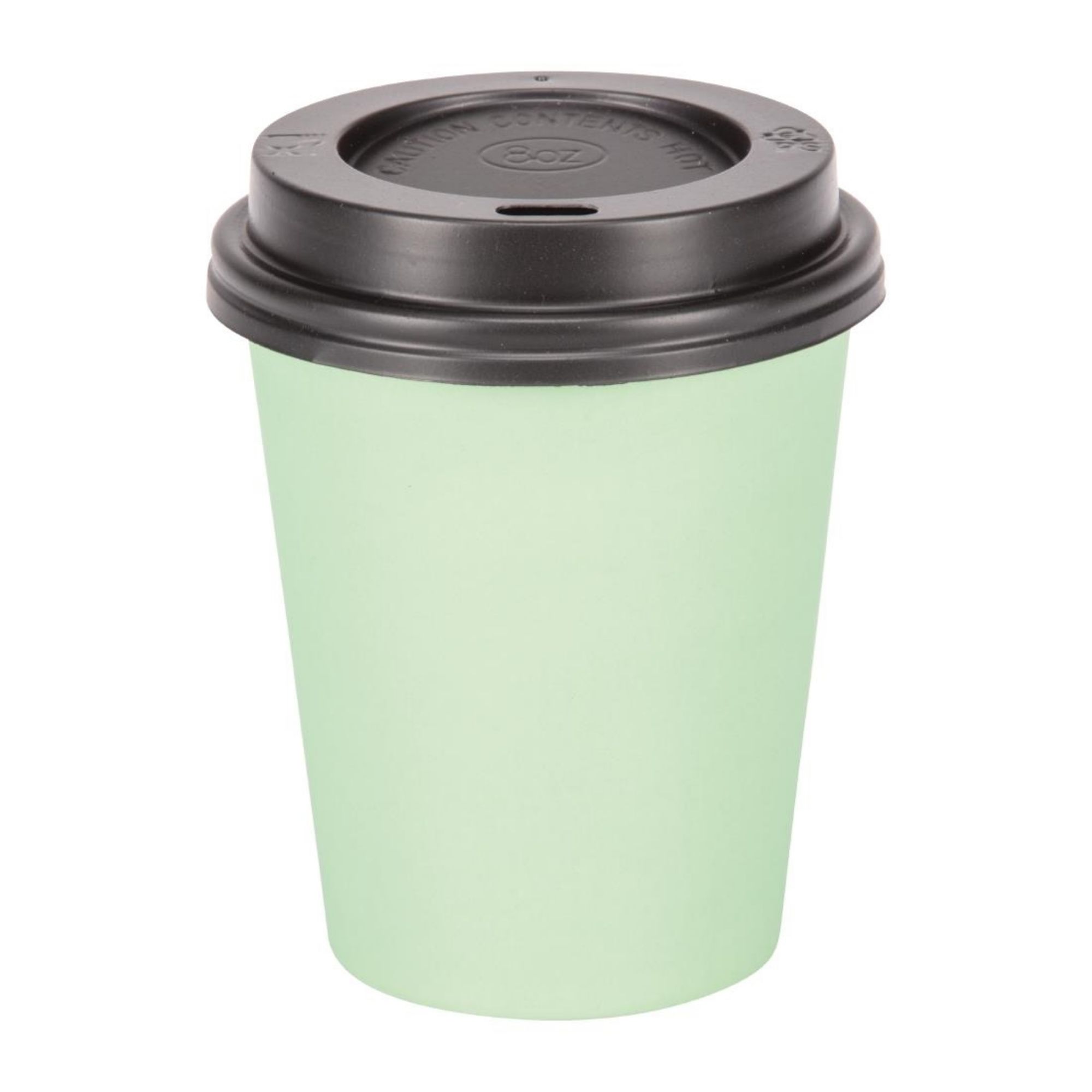 Picture of Fiesta Recyclable Coffee Cups Single Wall Turquoise 225ml / 8oz (1000 Pack)