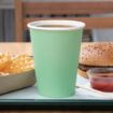 Picture of Fiesta Recyclable Single Wall Takeaway Coffee Cups Turquoise 340ml (50 Pack)