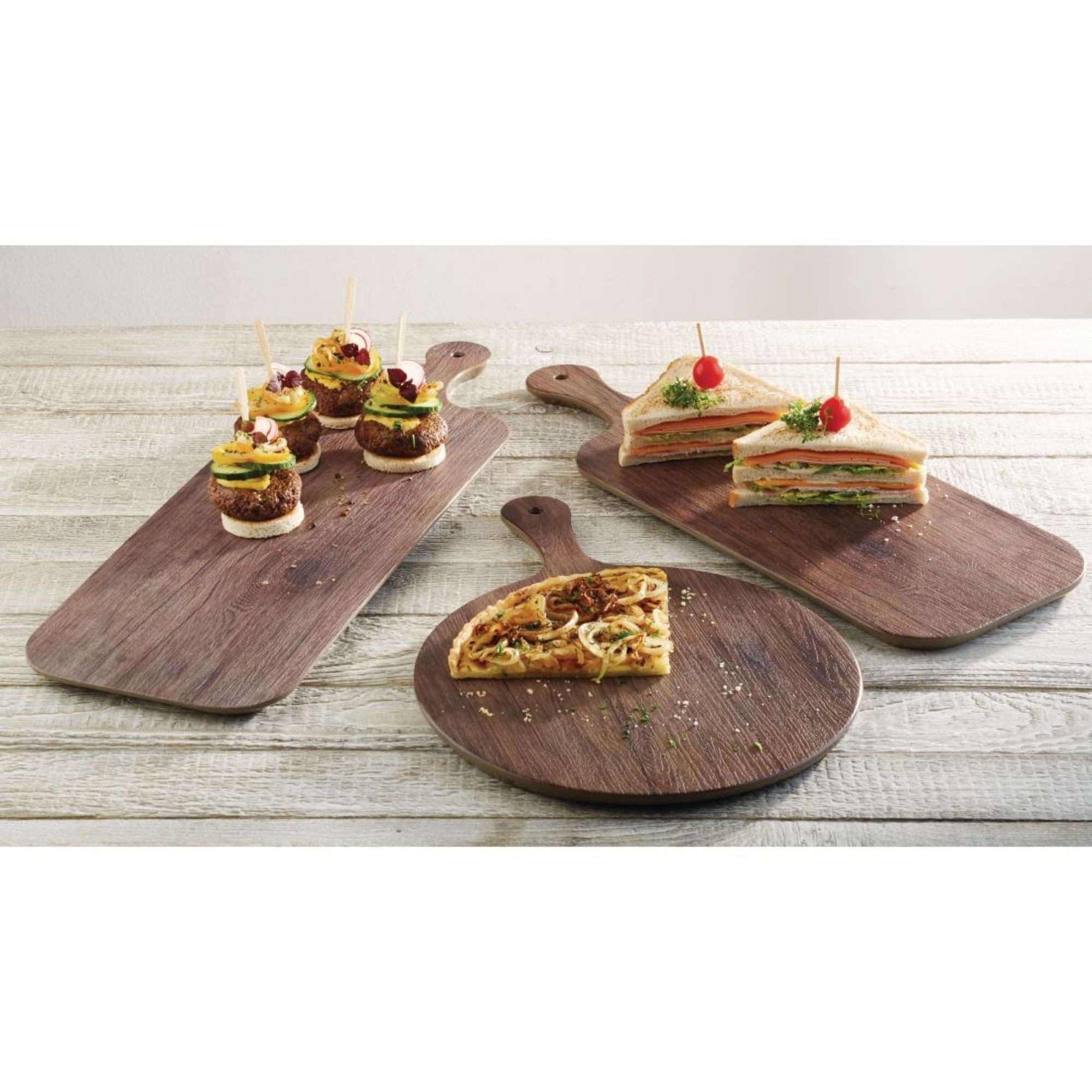 Picture of APS Oak Effect Round Handled Pizza Paddle Board 300mm
