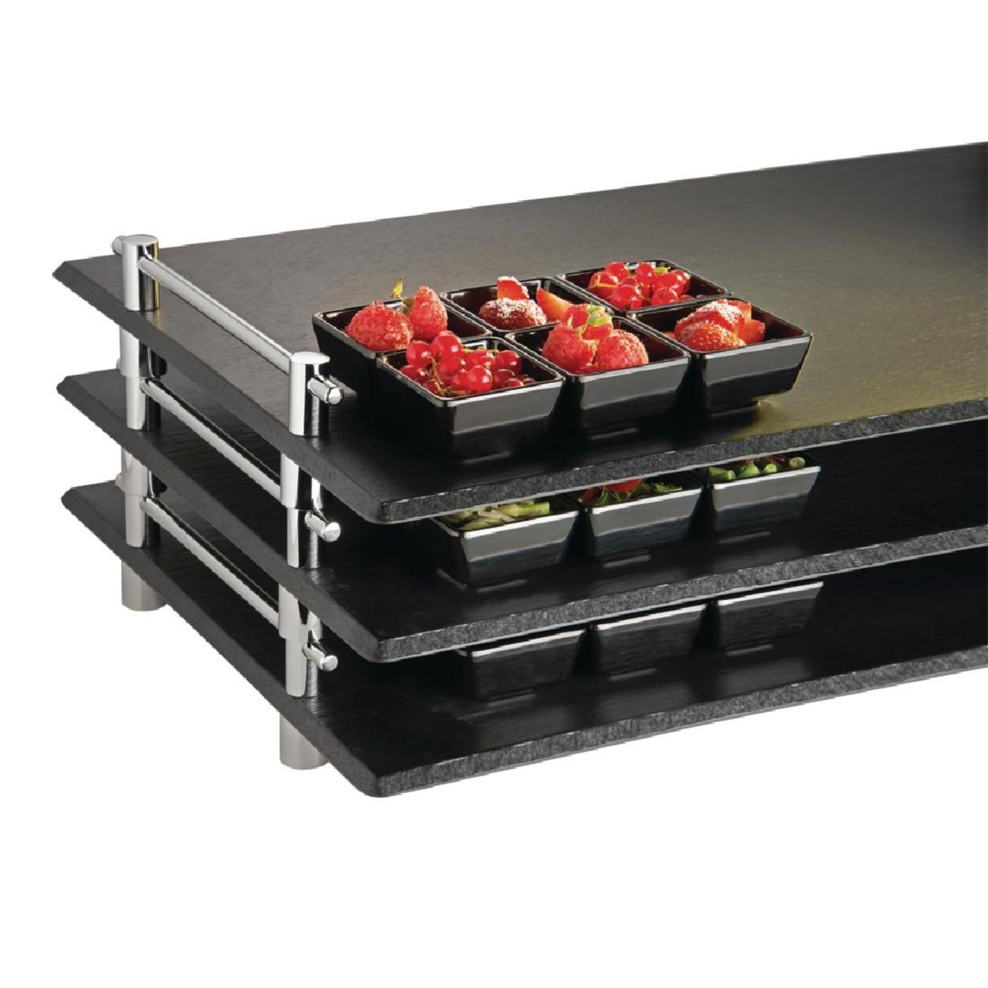 Picture of APS Slate Effect Melamine Stacking Tray GN 1/1