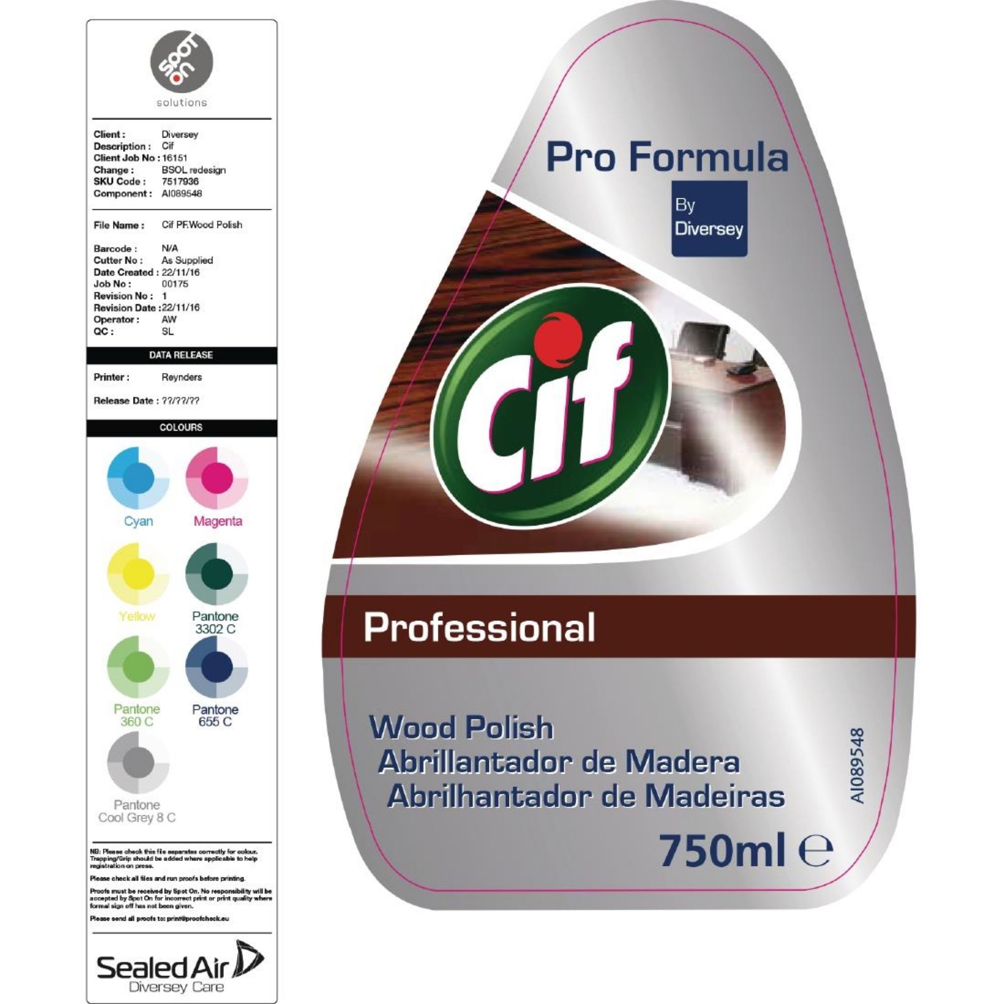 Picture of CIF Pro Formula Wood Polish Ready To Use 750ml