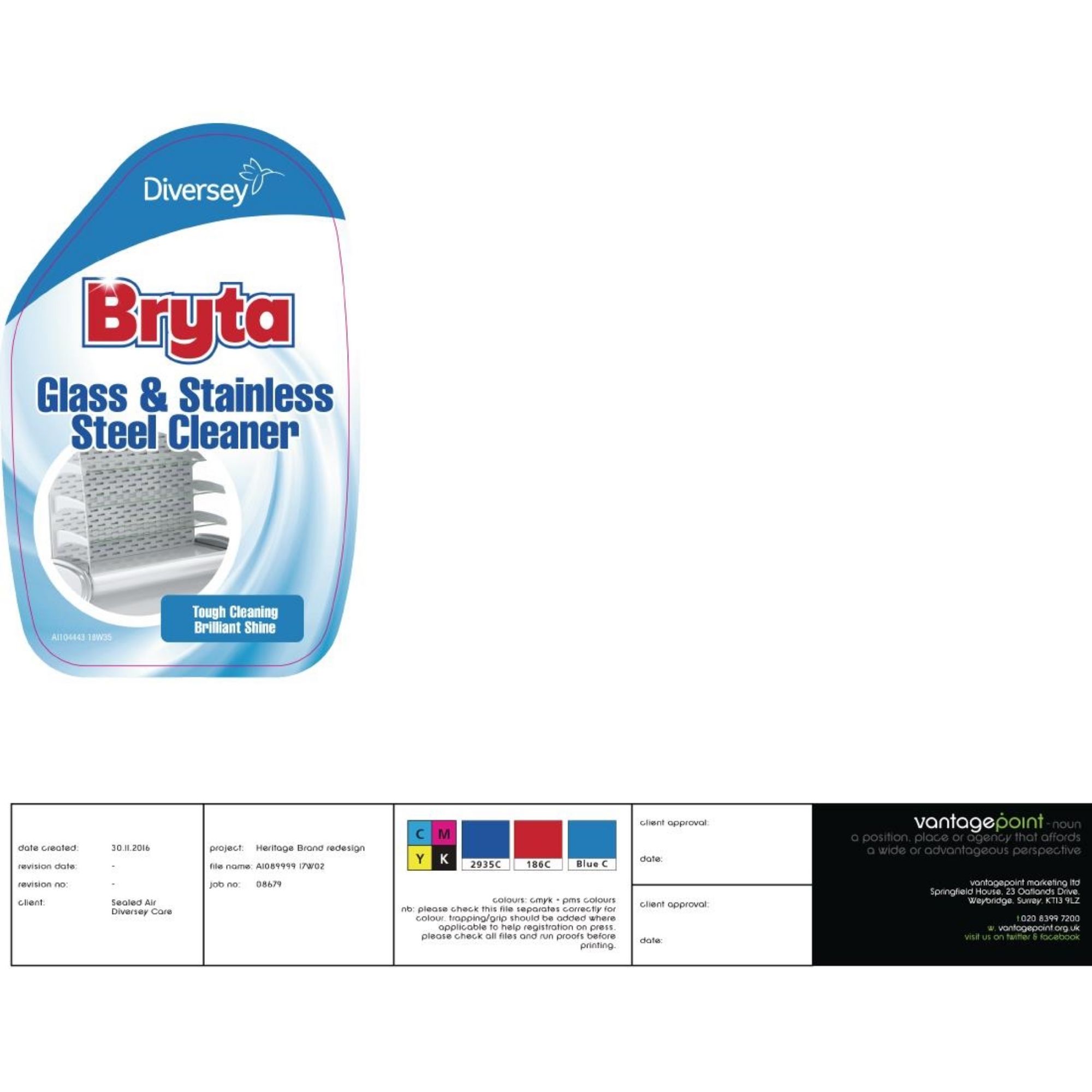 Picture of Bryta Glass and Stainless Steel Cleaner Ready To Use 750ml