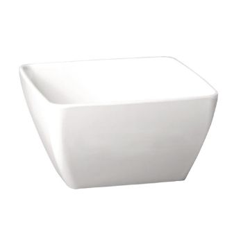 Picture of APS Pure Melamine White Square Bowl 125mm