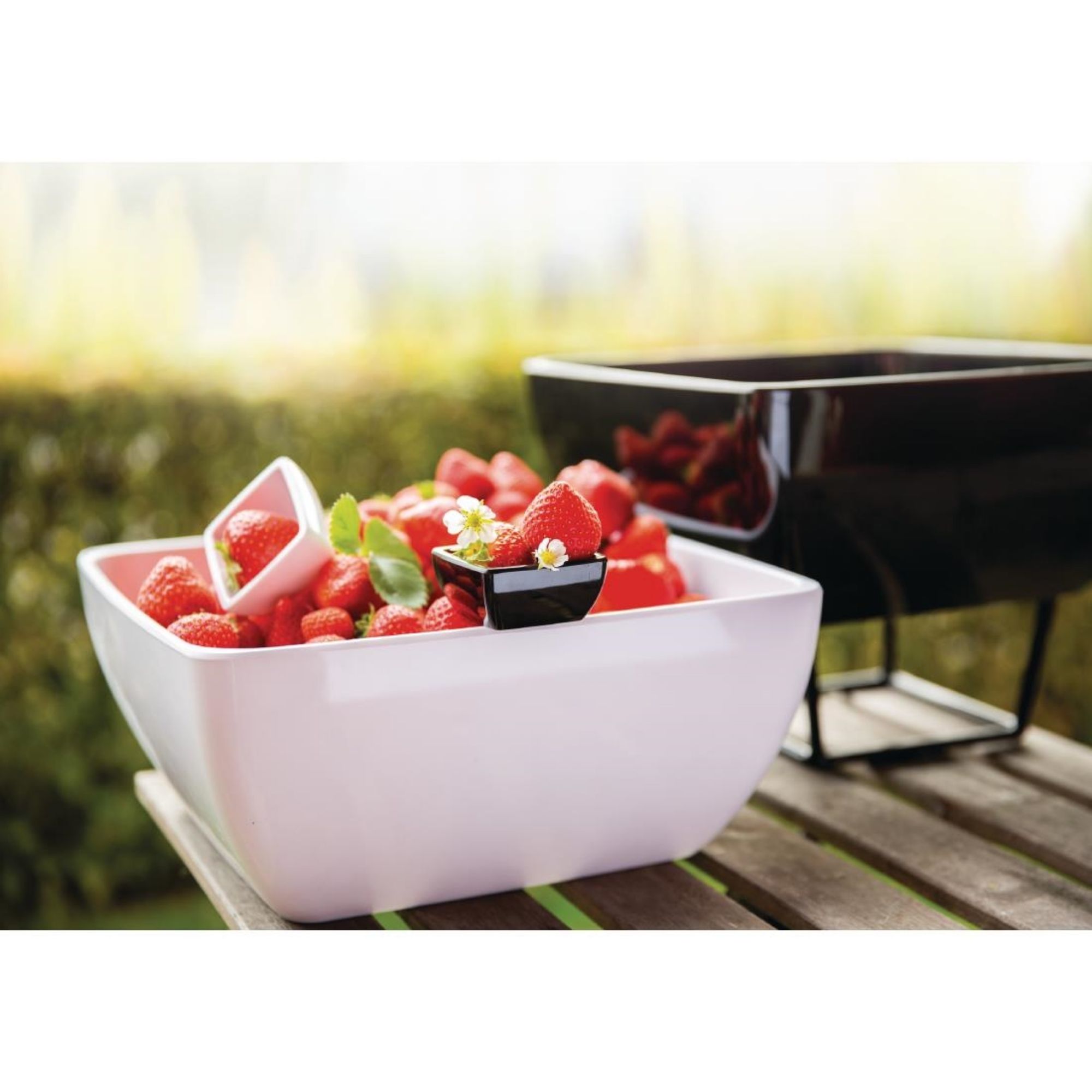 Picture of APS Pure Melamine Black Square Mini Bowl