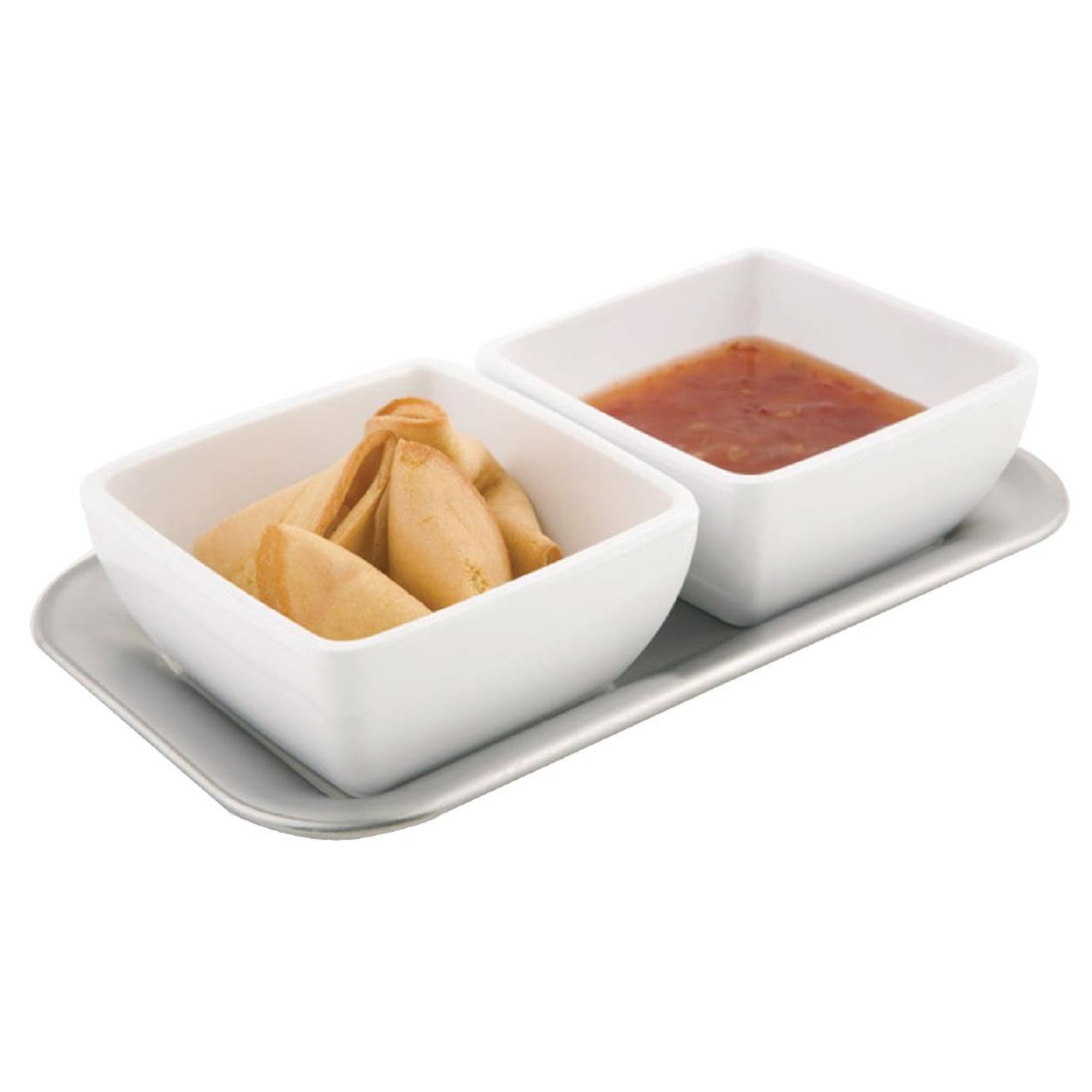 Picture of APS Pure Melamine White Square Mini Bowl