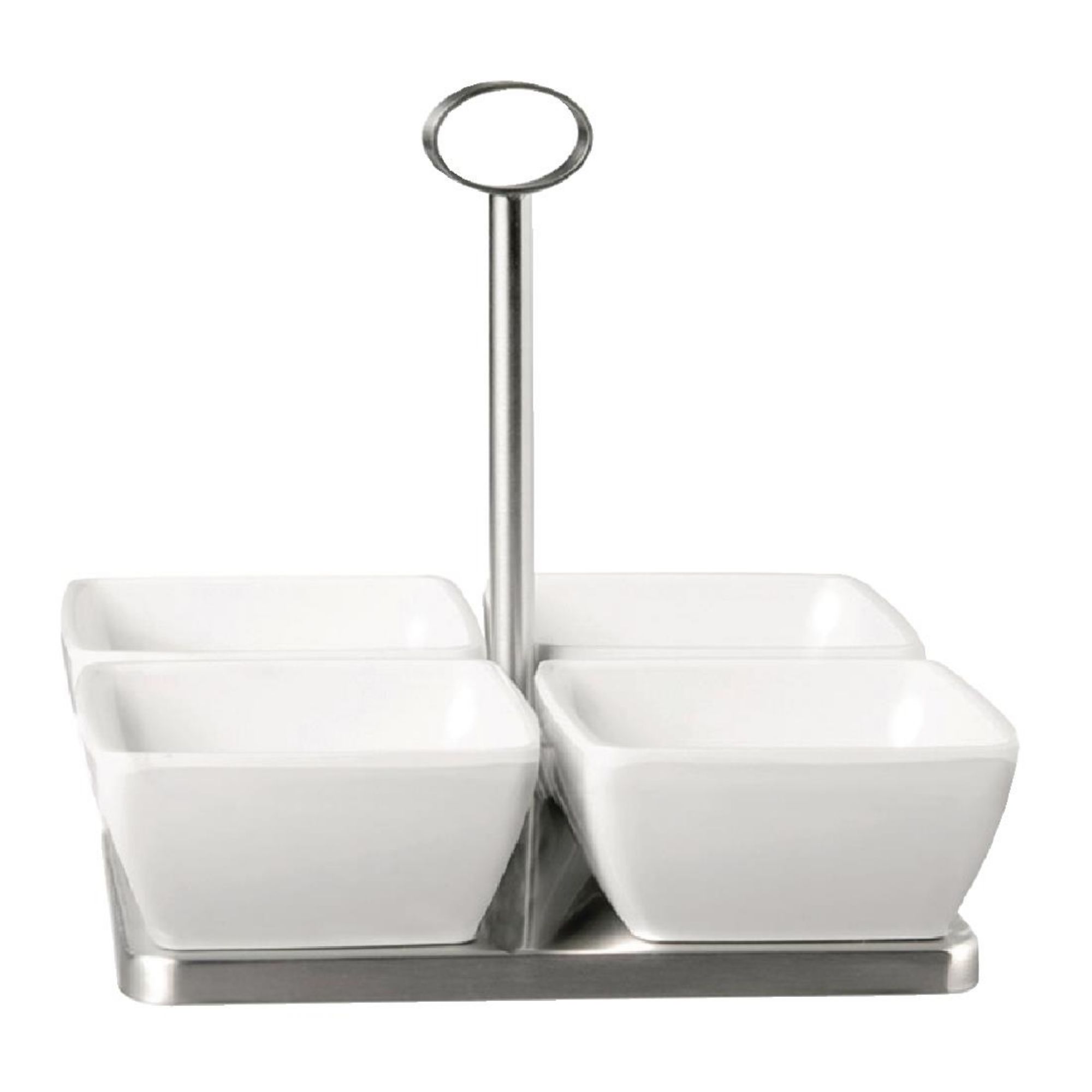 Picture of APS Pure Melamine White Square Mini Bowl