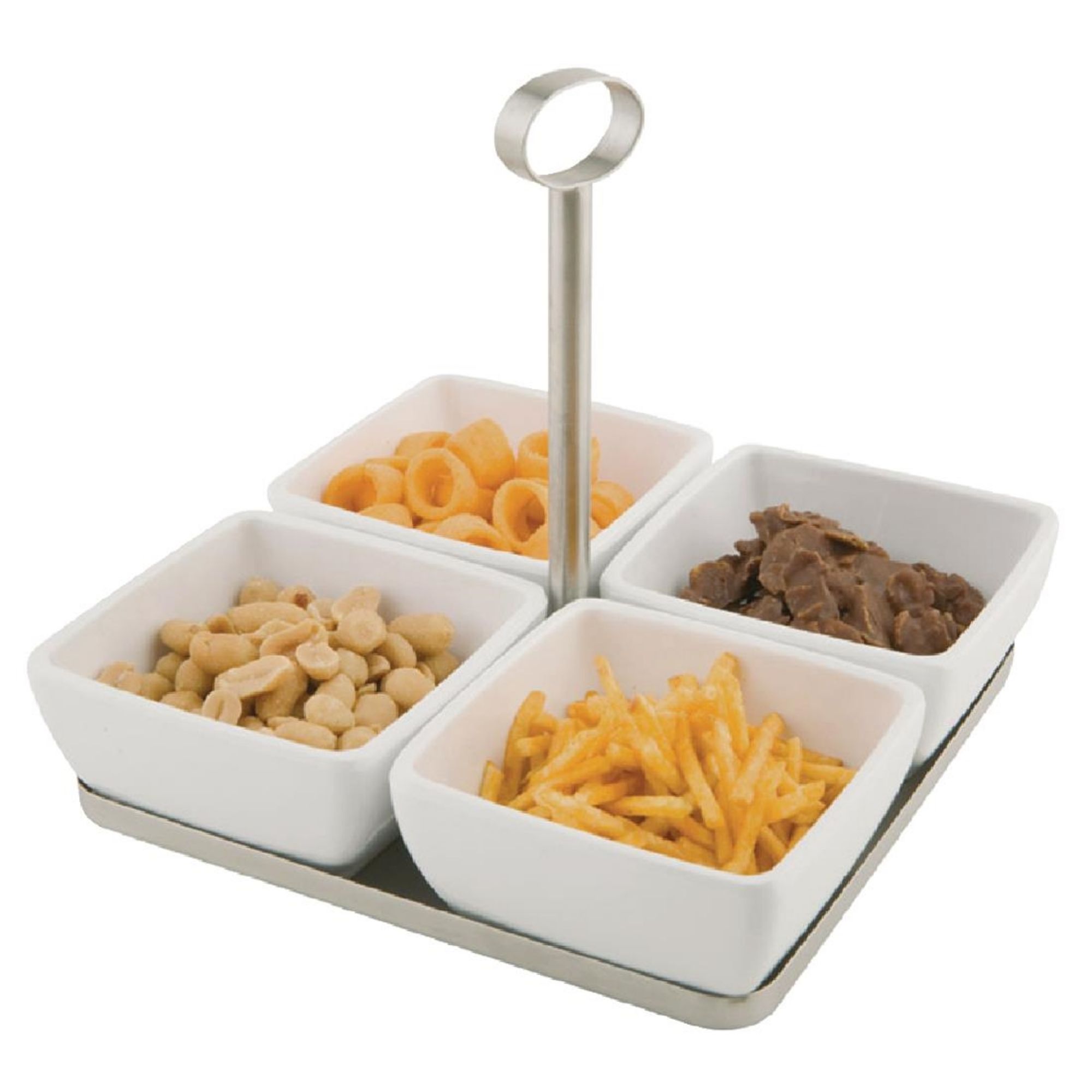 Picture of APS Pure Melamine White Square Mini Bowl