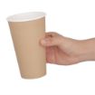 Picture of Fiesta Recyclable Single Wall Takeaway Coffee Cups Kraft 455ml / 16oz (1000 Pack)