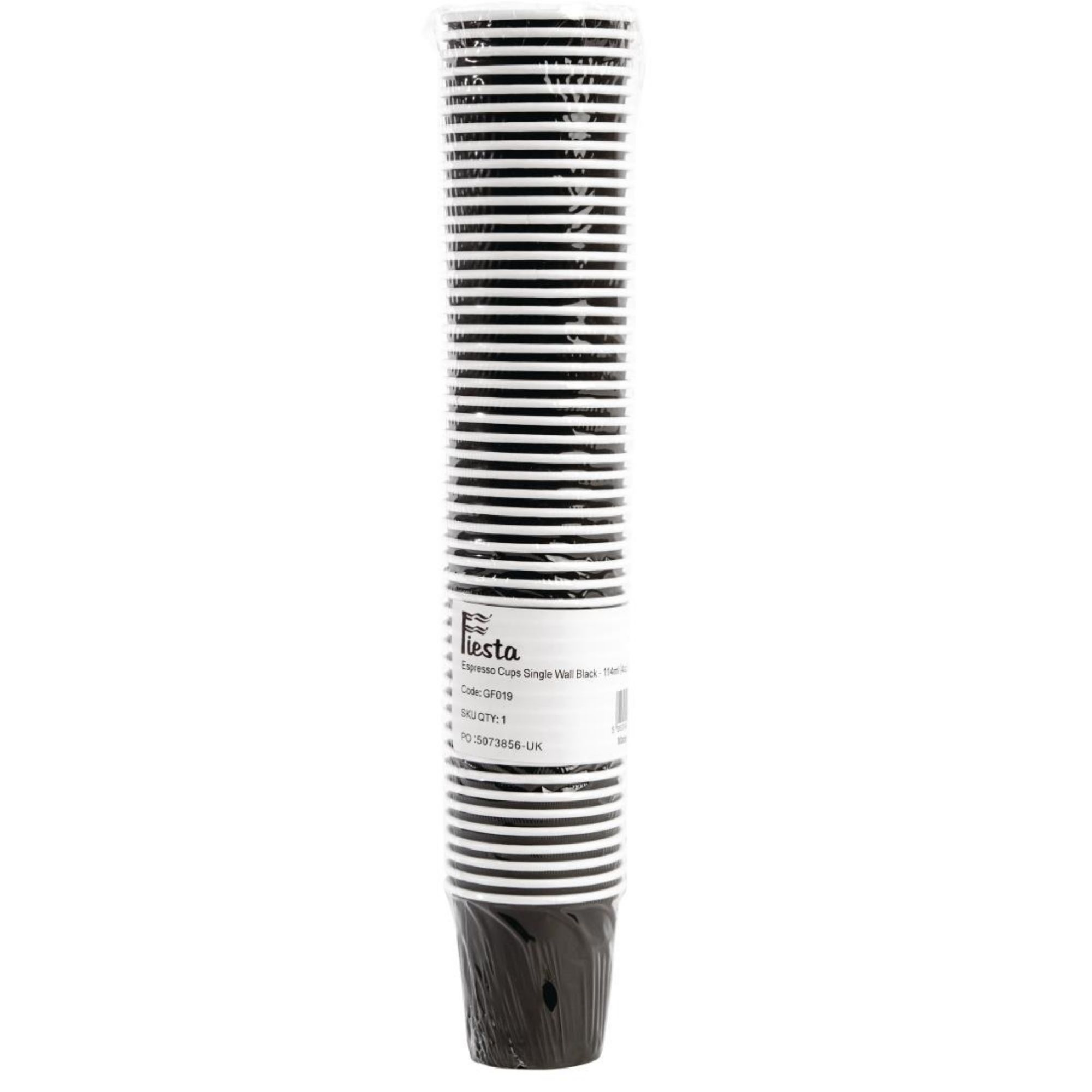 Picture of Fiesta Recyclable Espresso Cups Single Wall Black (1000 Pack)