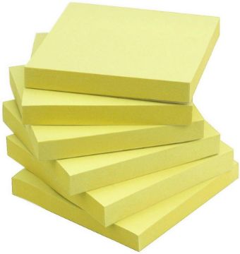 Picture of Yellow Removable Notes 75 X 75mm (12 Pack)
