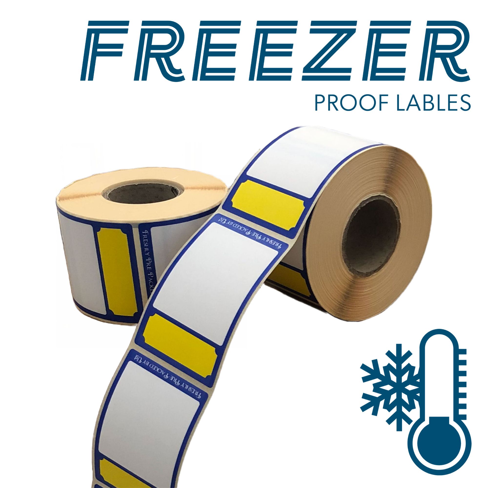 Picture of WMS020F Blue Freezer Labels 58 x 86mm - 20,000 labels, 40 rolls