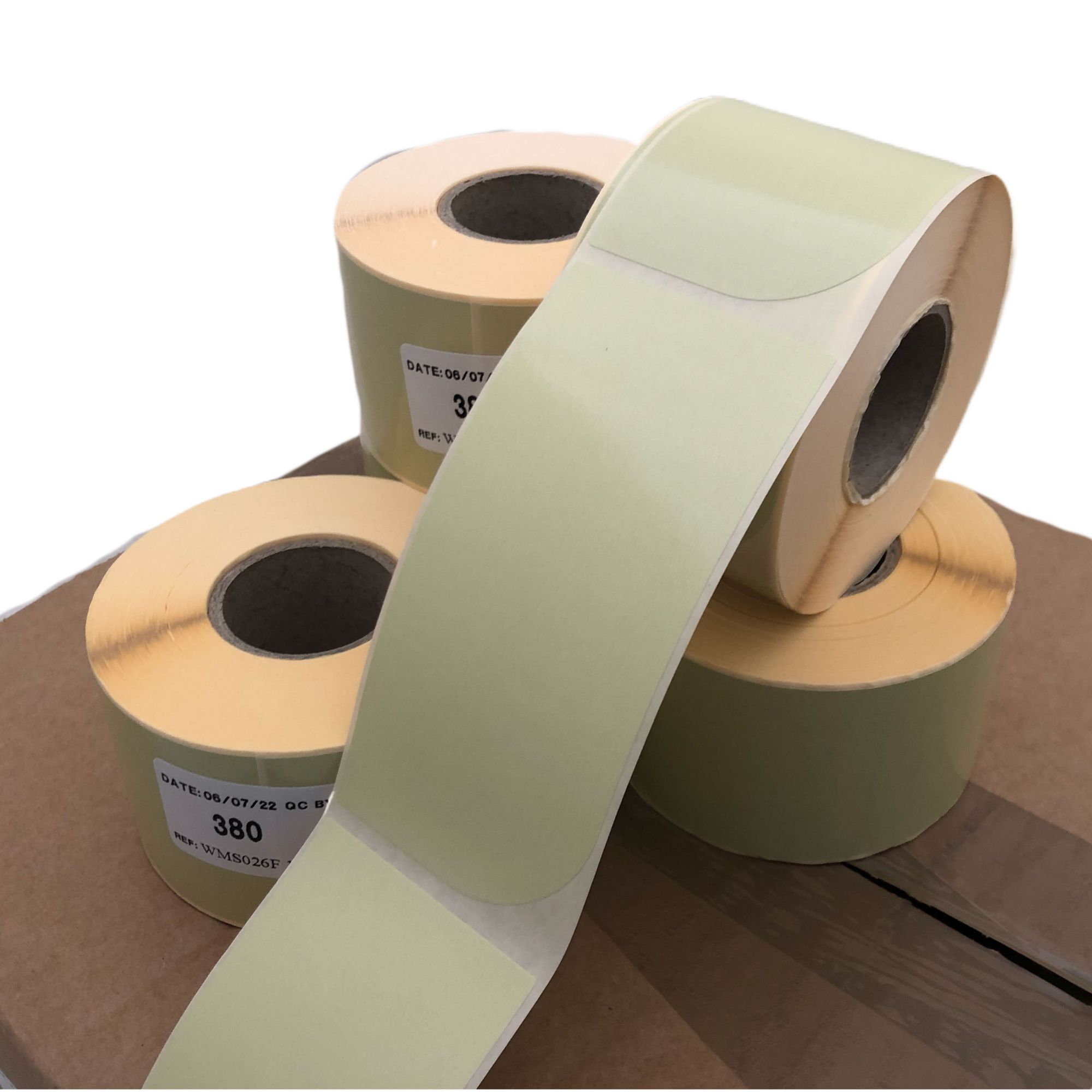 Picture of WMS027F (Size: 58x125mm) box of 15,200 Cream Labels